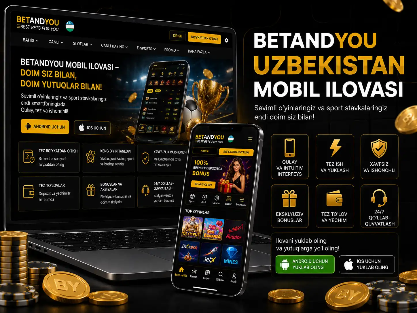 Betandyou Uzbekistan mobil ilovasi
