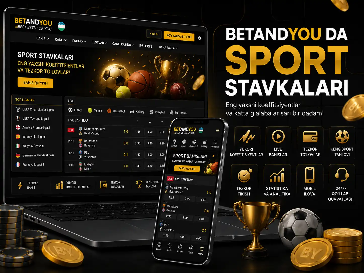 Betandyou’da sportga tikish