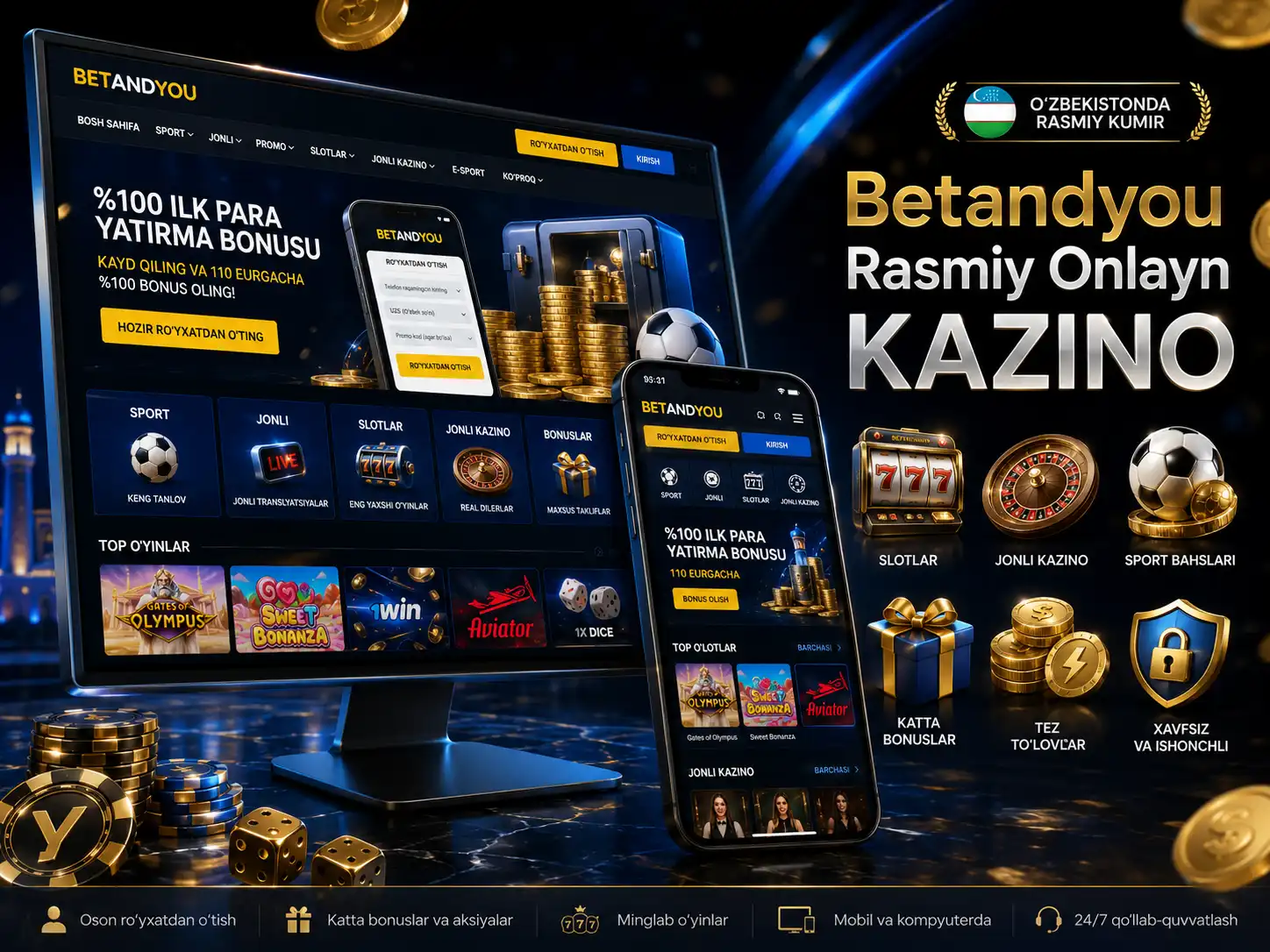 Betandyou Onlayn Kazinosi Oʻzbekistonda