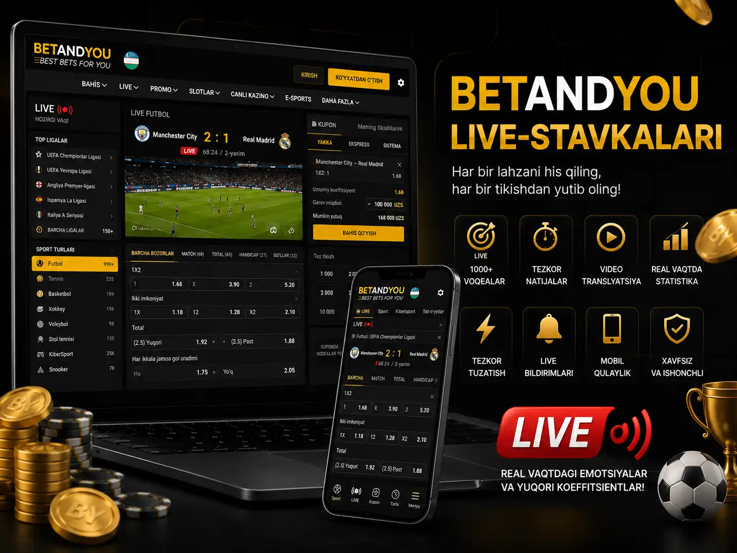 Betandyou live tikish